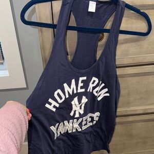 PINK Victoria's Secret Navy Yankees 'Home Run' Racerback Tank